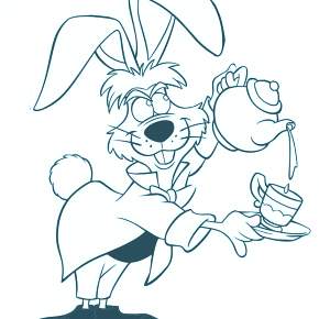 Раскраска Алиса в стране чудес