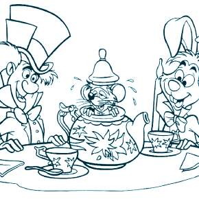 Раскраска Алиса в стране чудес