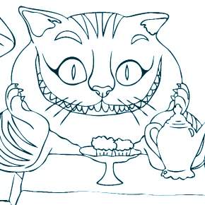 Раскраска Алиса в стране чудес