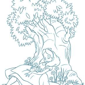 Раскраска Алиса в стране чудес