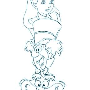 Раскраска Алиса в стране чудес