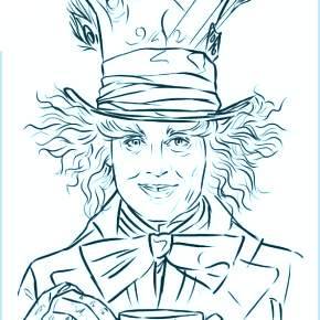 Раскраска Алиса в стране чудес