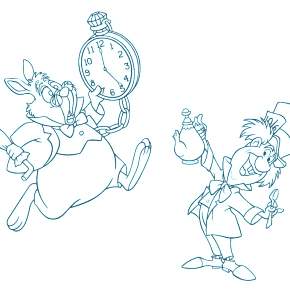 Раскраска Алиса в стране чудес