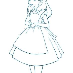 Раскраска Алиса в стране чудес