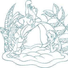 Раскраска Алиса в стране чудес