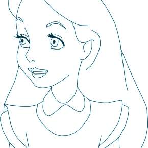 Раскраска Алиса в стране чудес