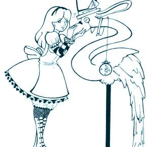 Раскраска Алиса в стране чудес