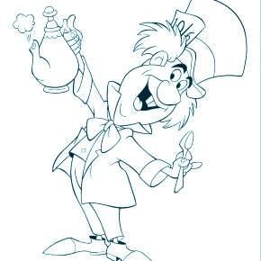 Раскраска Алиса в стране чудес