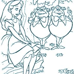 Раскраска Алиса в стране чудес