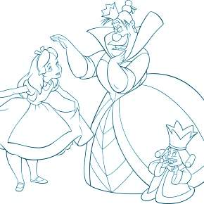 Раскраска Алиса в стране чудес