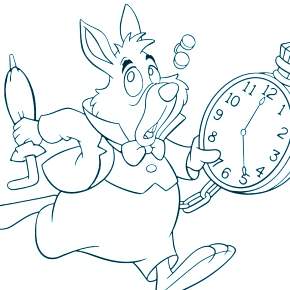 Раскраска Алиса в стране чудес