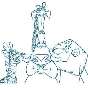 Раскраска Мадагаскар