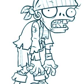 Раскраски Зомби против растений