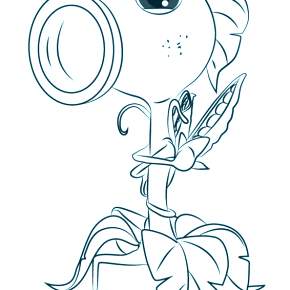 Раскраски Зомби против растений