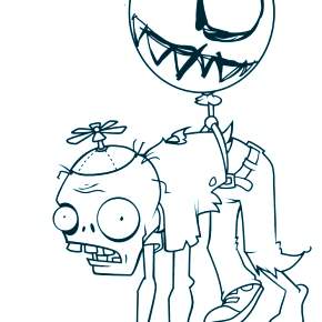 Раскраски Зомби против растений