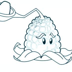 Раскраски Зомби против растений