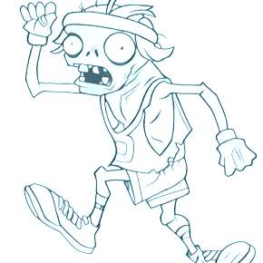 Раскраски Зомби против растений