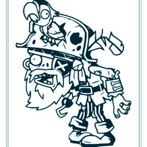 Раскраски Зомби против растений