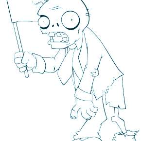 Раскраски Зомби против растений