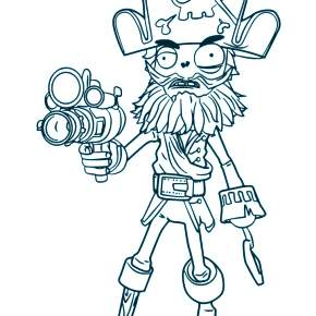 Раскраски Зомби против растений