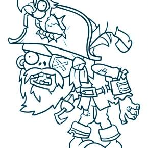 Раскраски Зомби против растений