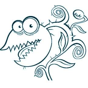 Раскраски Зомби против растений