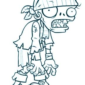 Раскраски Зомби против растений