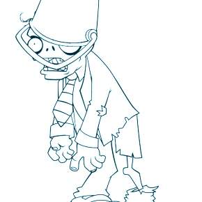 Раскраски Зомби против растений