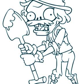 Раскраски Зомби против растений