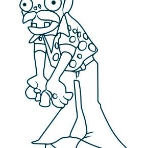 Раскраски Зомби против растений