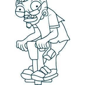 Раскраски Зомби против растений