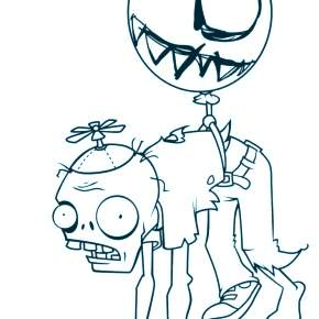 Раскраски Зомби против растений