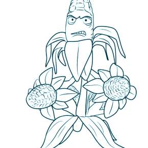 Раскраски Зомби против растений