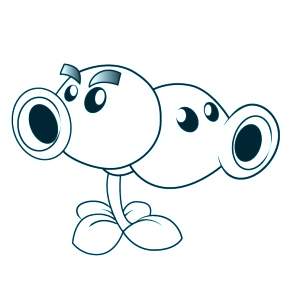 Раскраски Зомби против растений