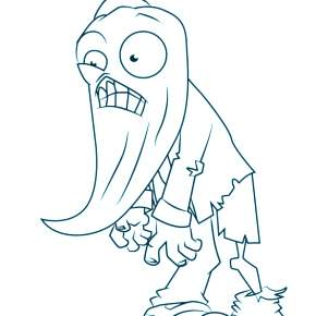 Раскраски Зомби против растений