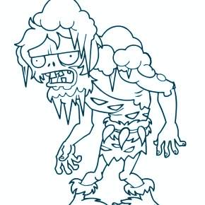 Раскраски Зомби против растений