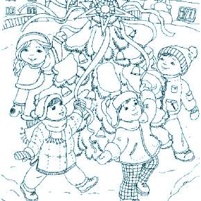 Раскраски Новогодняя Ёлка с подарками