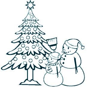 Раскраски Новогодняя Ёлка с подарками