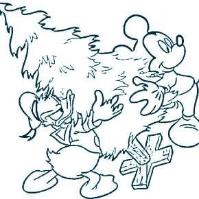 Раскраски Новогодняя Ёлка с подарками