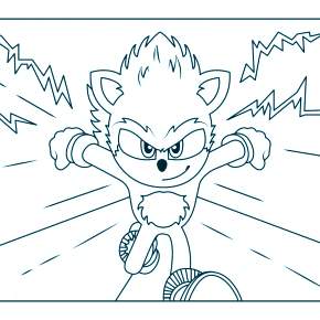 Раскраска Соник