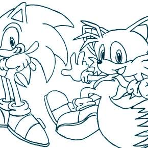 Раскраска Соник