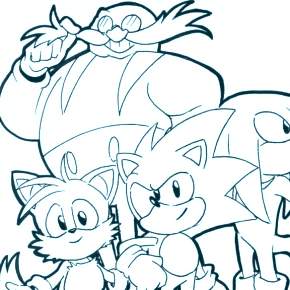 Раскраска Соник