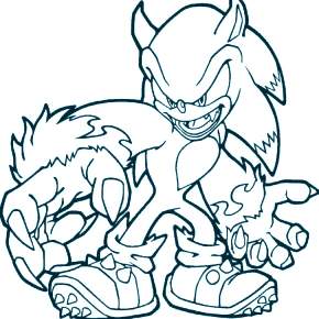 Раскраска Соник