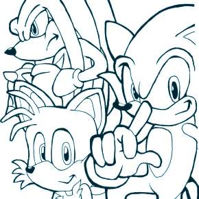 Раскраска Соник