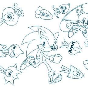 Раскраска Соник