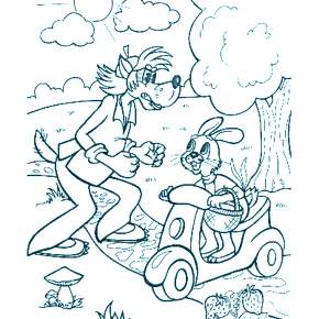 Раскраска Ну погоди