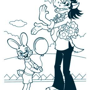 Раскраска Ну погоди