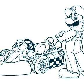 Раскраска Марио