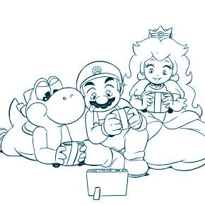 Раскраска Марио