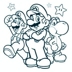 Раскраска Марио